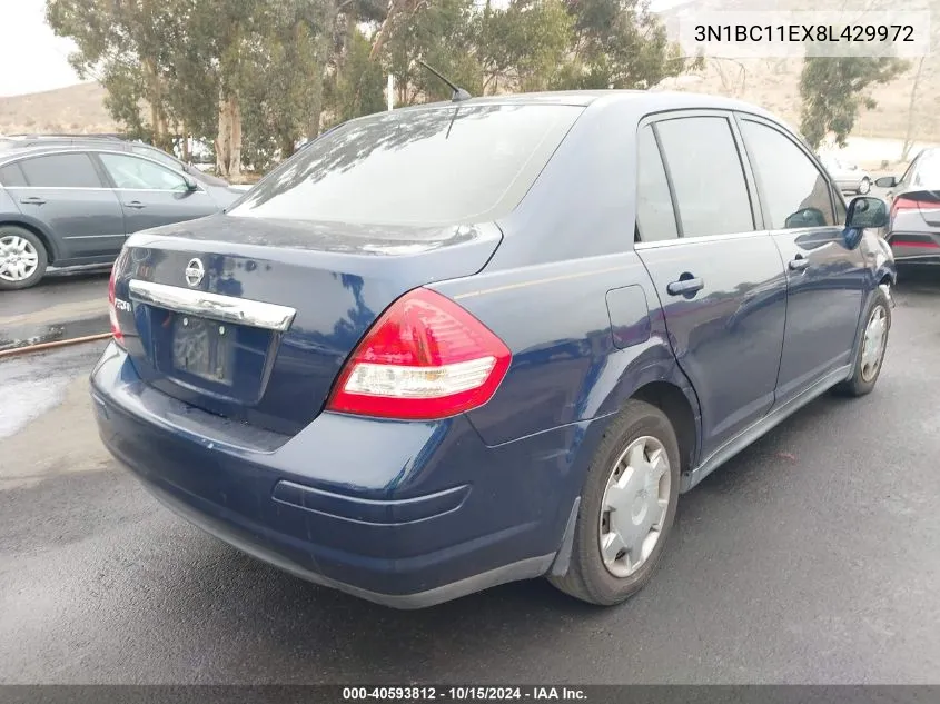 2008 Nissan Versa 1.8S VIN: 3N1BC11EX8L429972 Lot: 40593812