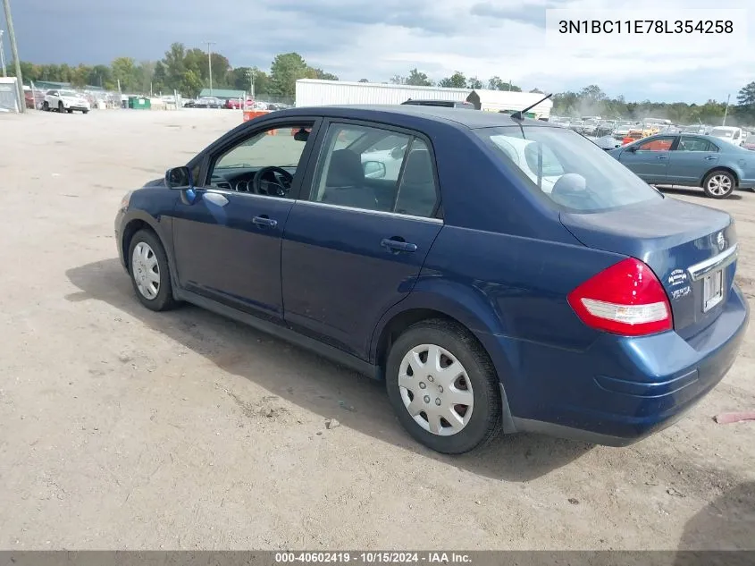 2008 Nissan Versa 1.8S VIN: 3N1BC11E78L354258 Lot: 40602419