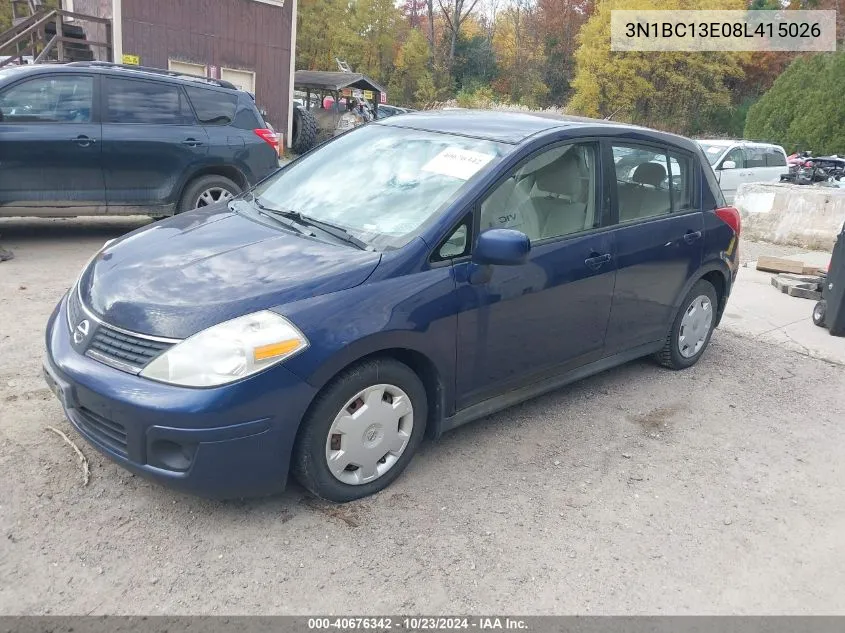 2008 Nissan Versa 1.8S VIN: 3N1BC13E08L415026 Lot: 40676342