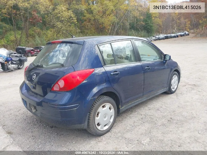 2008 Nissan Versa 1.8S VIN: 3N1BC13E08L415026 Lot: 40676342