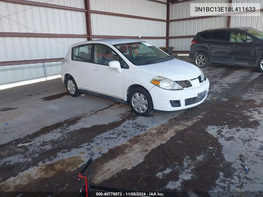 2008 Nissan Versa 1.8S VIN: 3N1BC13E18L411633 Lot: 40779072