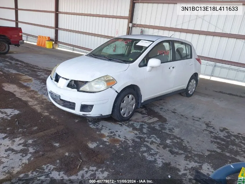 2008 Nissan Versa 1.8S VIN: 3N1BC13E18L411633 Lot: 40779072