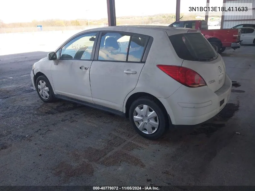 2008 Nissan Versa 1.8S VIN: 3N1BC13E18L411633 Lot: 40779072