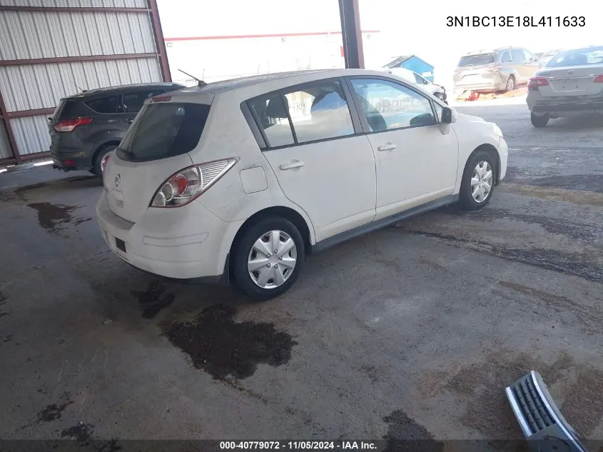 2008 Nissan Versa 1.8S VIN: 3N1BC13E18L411633 Lot: 40779072