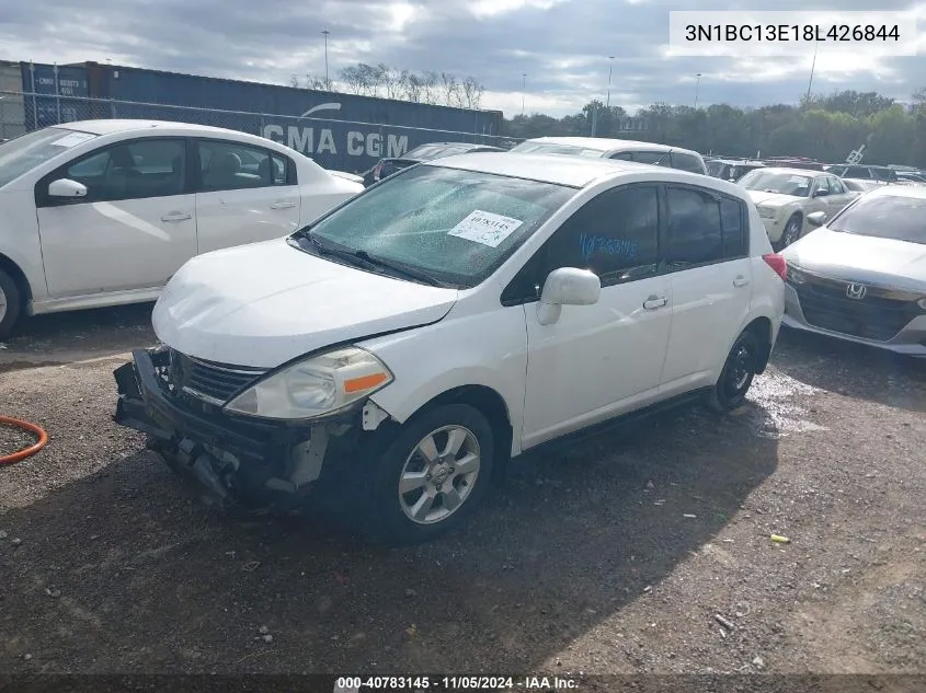 2008 Nissan Versa 1.8Sl VIN: 3N1BC13E18L426844 Lot: 40783145