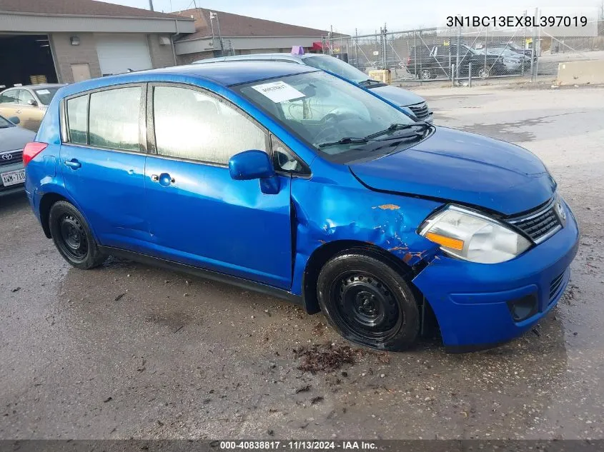 3N1BC13EX8L397019 2008 Nissan Versa 1.8S