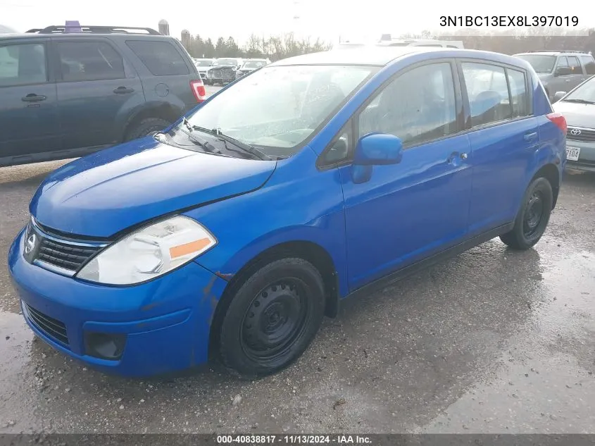 3N1BC13EX8L397019 2008 Nissan Versa 1.8S