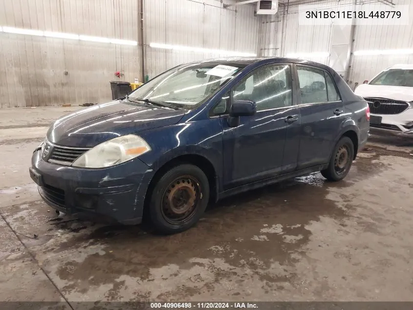 2008 Nissan Versa 1.8S VIN: 3N1BC11E18L448779 Lot: 40906498