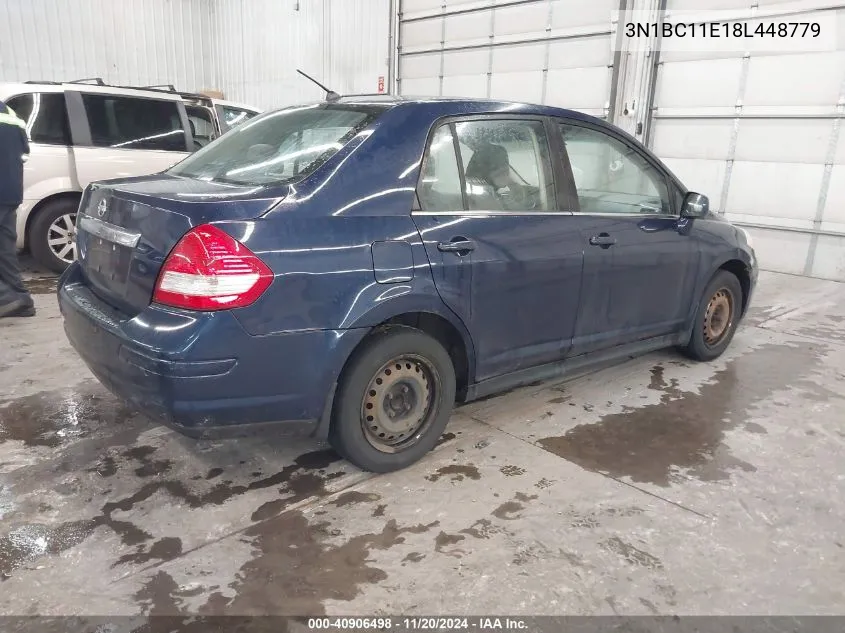 2008 Nissan Versa 1.8S VIN: 3N1BC11E18L448779 Lot: 40906498