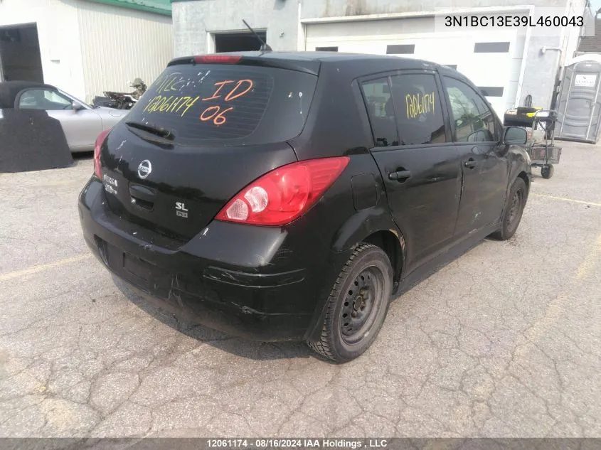 2009 Nissan Versa 1.8Sl VIN: 3N1BC13E39L460043 Lot: 12061174