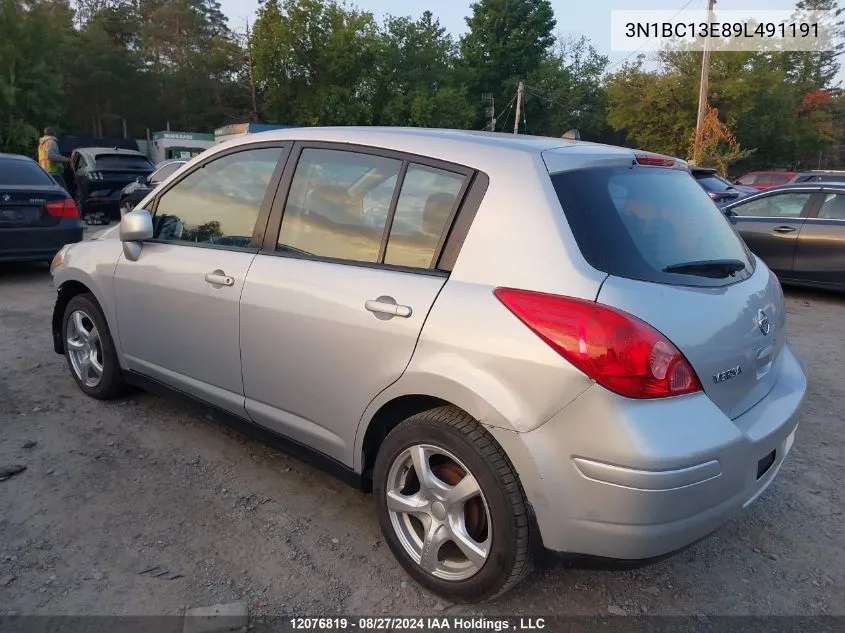 2009 Nissan Versa 1.8S VIN: 3N1BC13E89L491191 Lot: 12076819