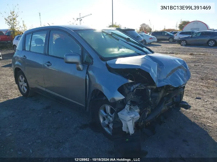 2009 Nissan Versa VIN: 3N1BC13E99L391469 Lot: 12128952