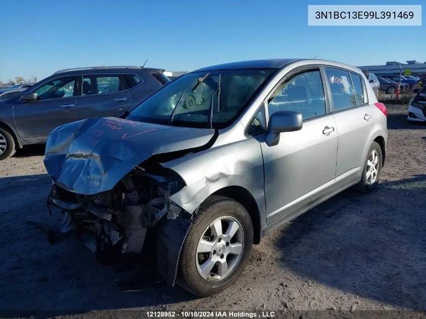 2009 Nissan Versa VIN: 3N1BC13E99L391469 Lot: 12128952