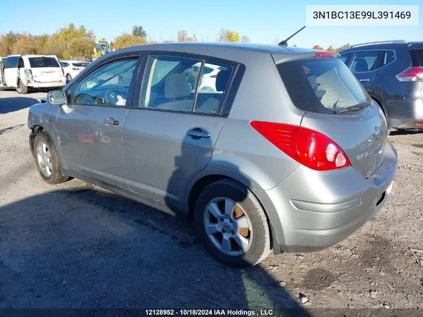 2009 Nissan Versa VIN: 3N1BC13E99L391469 Lot: 12128952