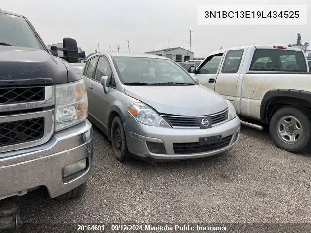 2009 Nissan Versa 1.8 S VIN: 3N1BC13E19L434525 Lot: 20164691