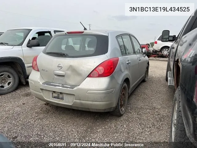 2009 Nissan Versa 1.8 S VIN: 3N1BC13E19L434525 Lot: 20164691