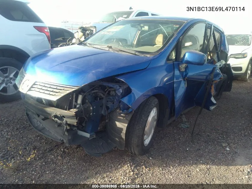 2009 Nissan Versa 1.8S VIN: 3N1BC13E69L470114 Lot: 39086995