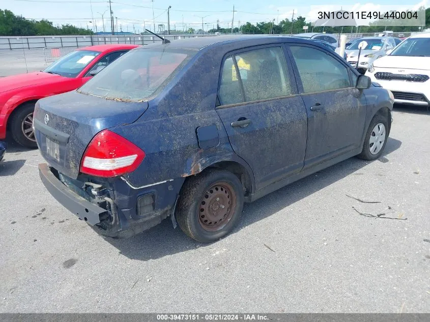 2009 Nissan Versa 1.6 VIN: 3N1CC11E49L440004 Lot: 39473151