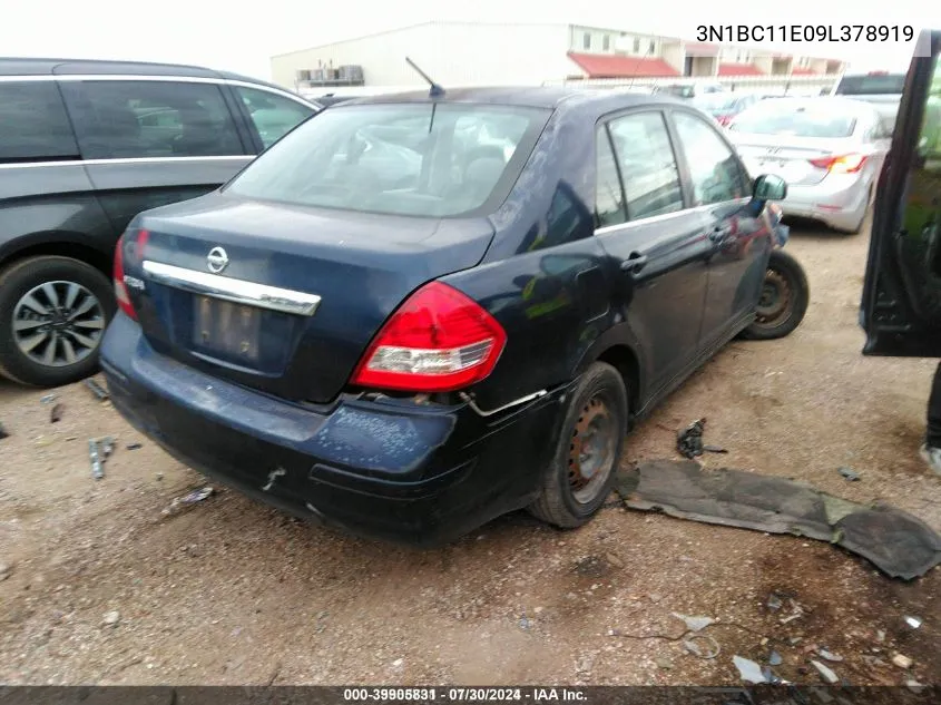 2009 Nissan Versa 1.8S VIN: 3N1BC11E09L378919 Lot: 39905831