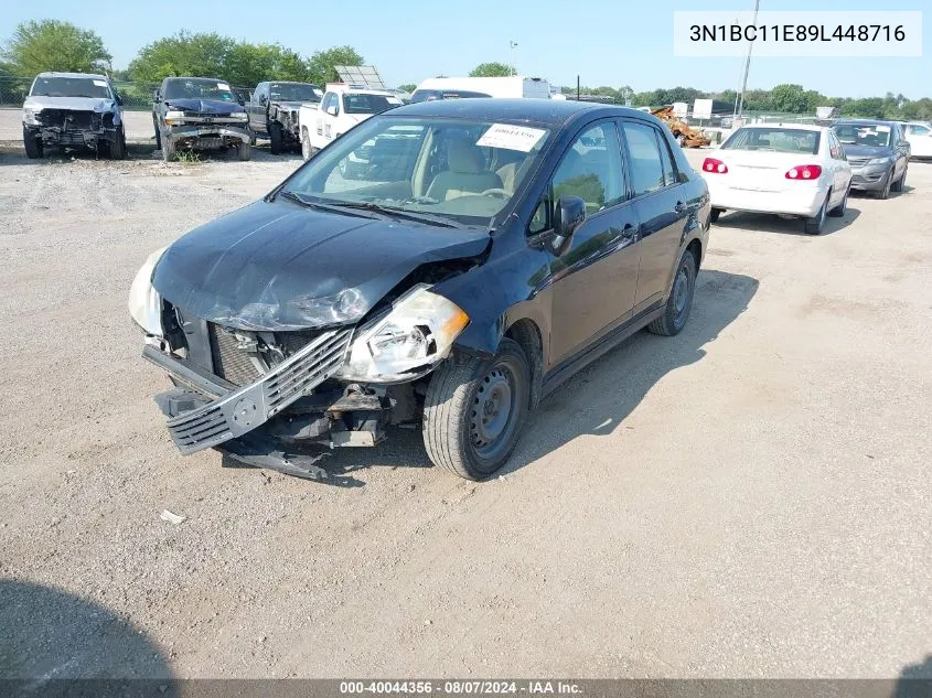 2009 Nissan Versa 1.8S VIN: 3N1BC11E89L448716 Lot: 40044356