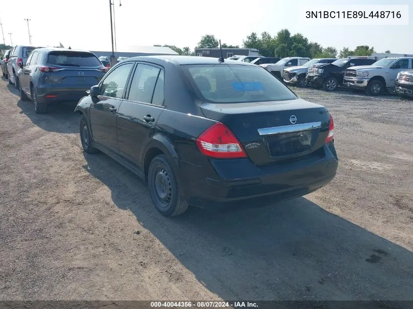 3N1BC11E89L448716 2009 Nissan Versa 1.8S