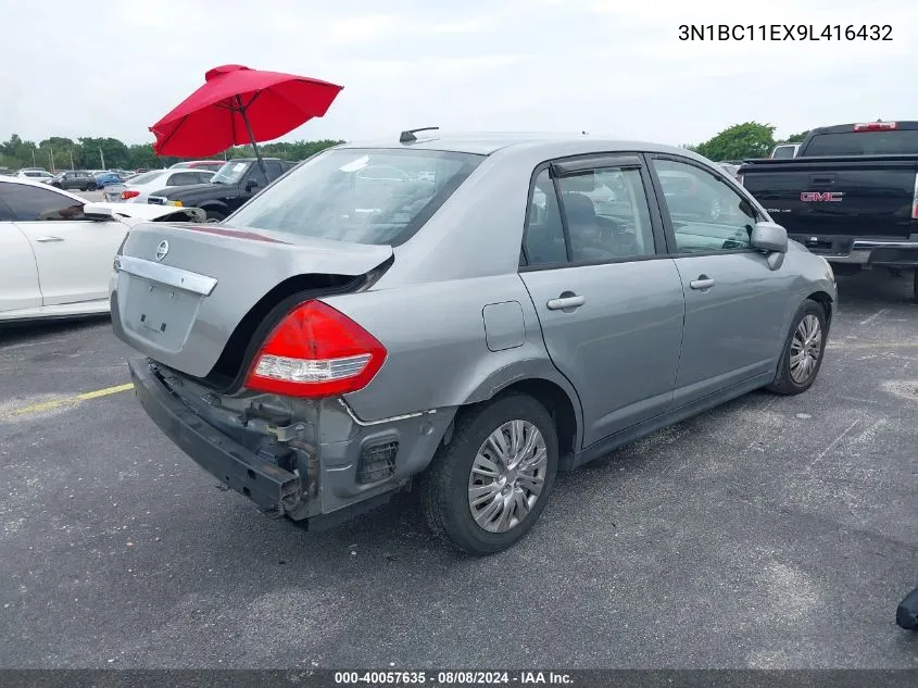 2009 Nissan Versa 1.8S VIN: 3N1BC11EX9L416432 Lot: 40057635