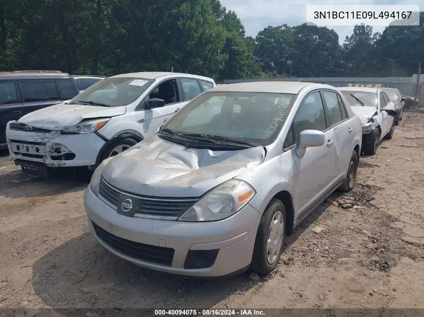 2009 Nissan Versa 1.8S VIN: 3N1BC11E09L494167 Lot: 40094075