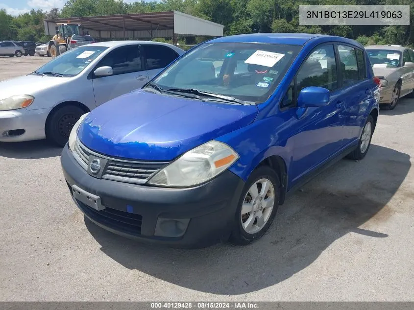 2009 Nissan Versa 1.8Sl VIN: 3N1BC13E29L419063 Lot: 40129428