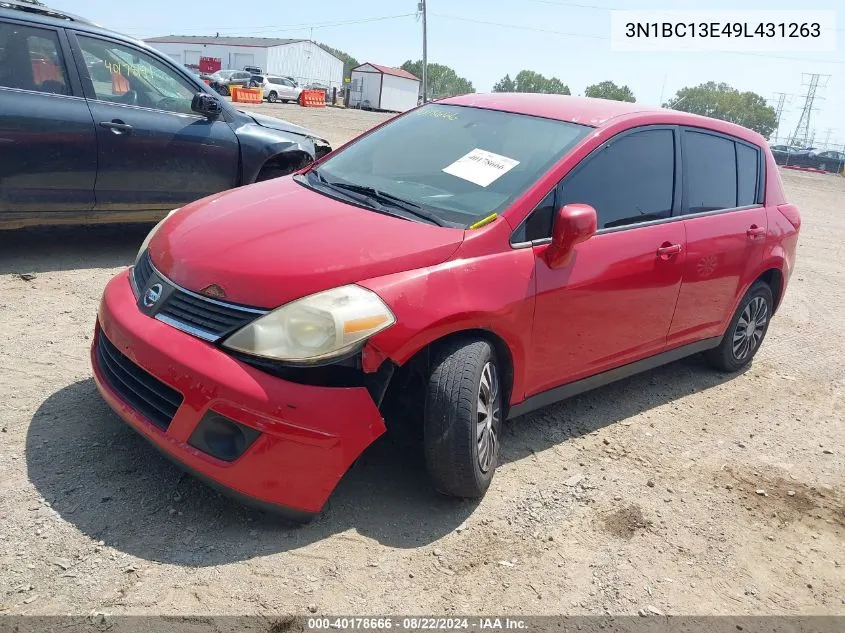 2009 Nissan Versa 1.8S VIN: 3N1BC13E49L431263 Lot: 40178666