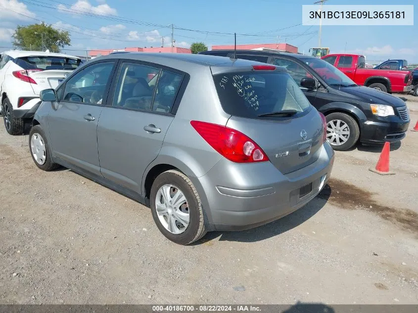 2009 Nissan Versa 1.8S VIN: 3N1BC13E09L365181 Lot: 40186700