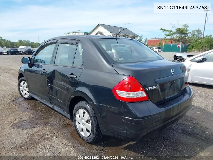 2009 Nissan Versa 1.6 VIN: 3N1CC11E49L493768 Lot: 40251252