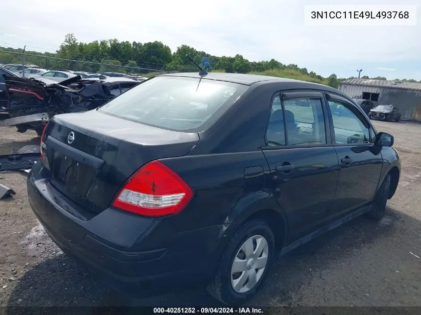 2009 Nissan Versa 1.6 VIN: 3N1CC11E49L493768 Lot: 40251252