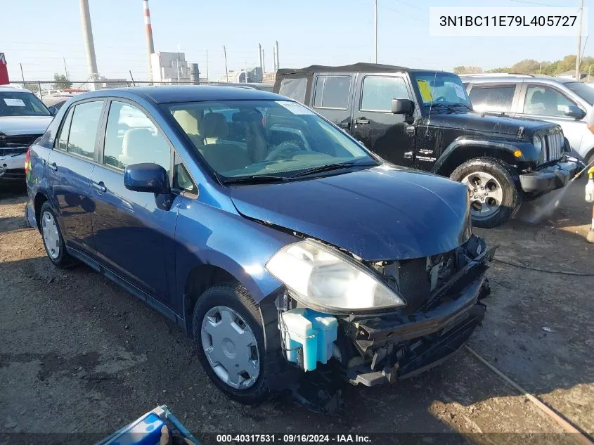 3N1BC11E79L405727 2009 Nissan Versa 1.8S