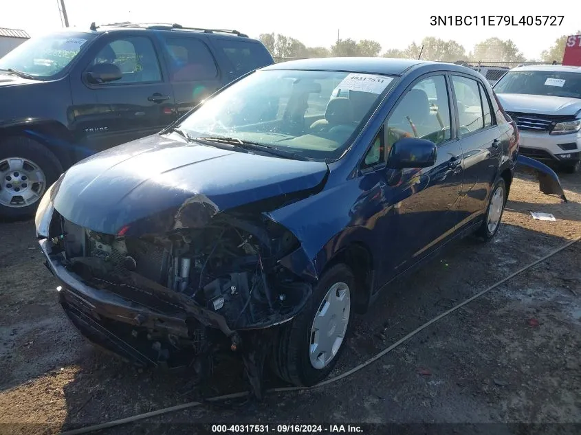 3N1BC11E79L405727 2009 Nissan Versa 1.8S