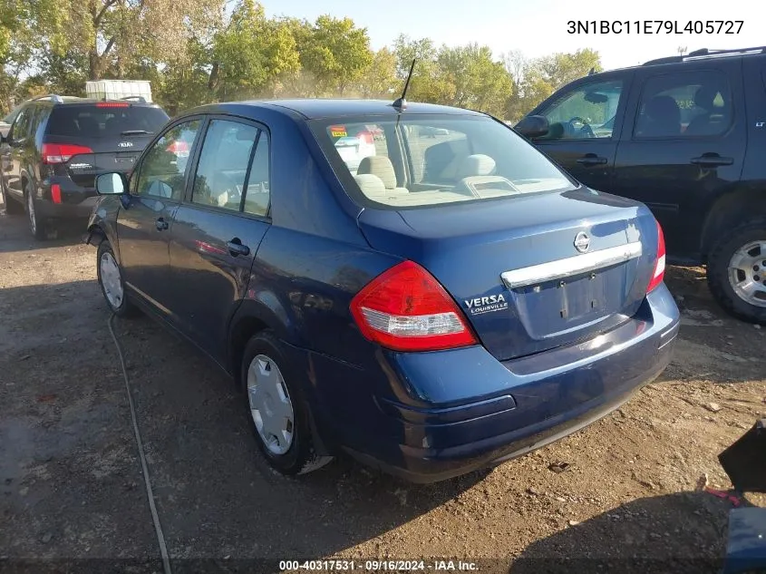 3N1BC11E79L405727 2009 Nissan Versa 1.8S