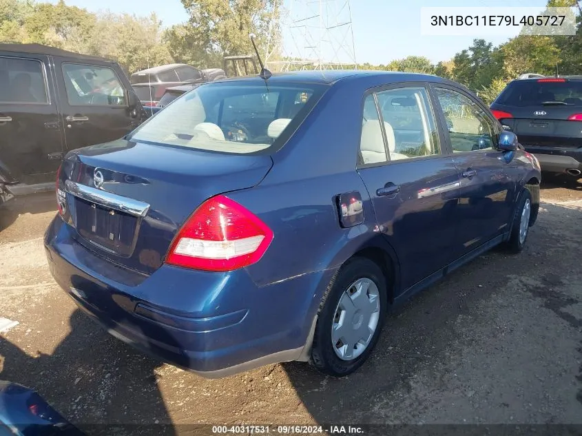 3N1BC11E79L405727 2009 Nissan Versa 1.8S