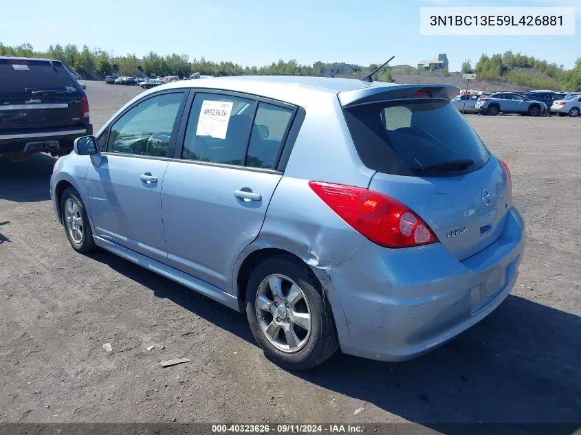 2009 Nissan Versa 1.8Sl VIN: 3N1BC13E59L426881 Lot: 40323626