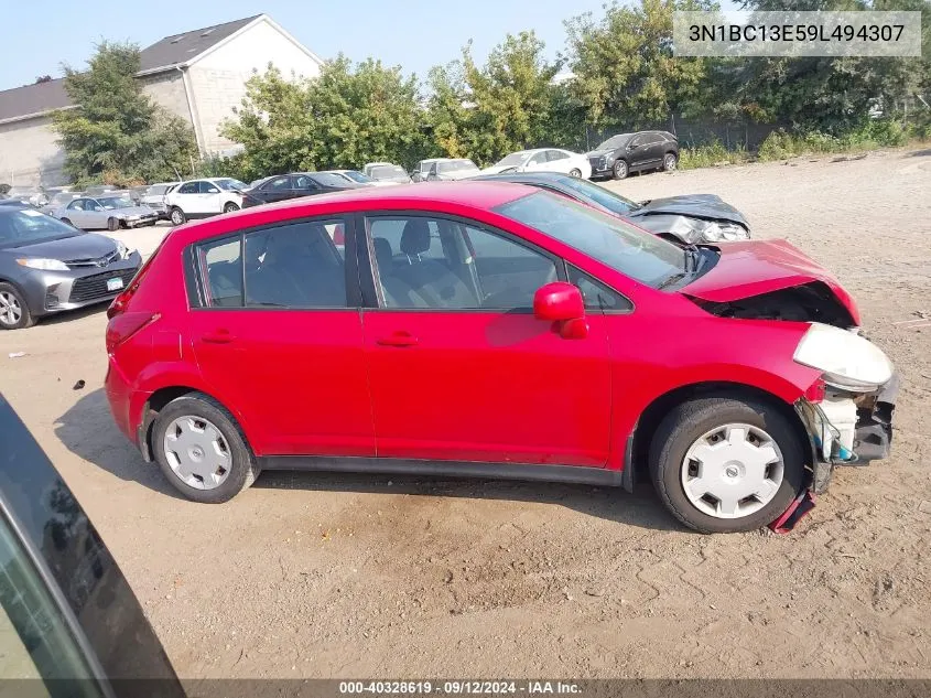 2009 Nissan Versa S/Sl VIN: 3N1BC13E59L494307 Lot: 40328619