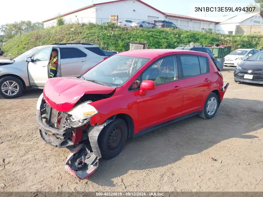 3N1BC13E59L494307 2009 Nissan Versa S/Sl