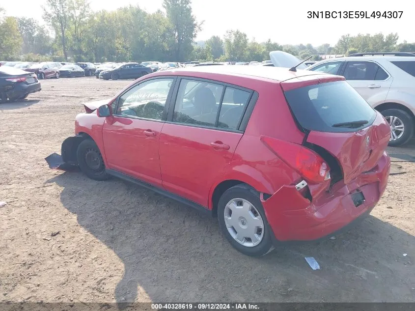 3N1BC13E59L494307 2009 Nissan Versa S/Sl