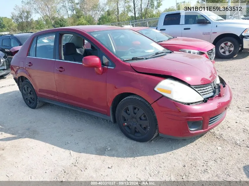 2009 Nissan Versa 1.8S VIN: 3N1BC11E59L363512 Lot: 40331037