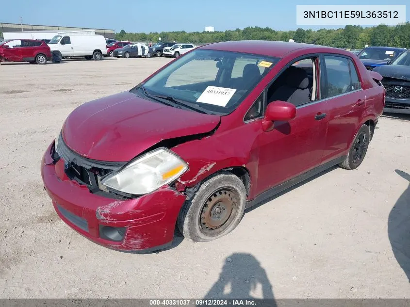 3N1BC11E59L363512 2009 Nissan Versa 1.8S