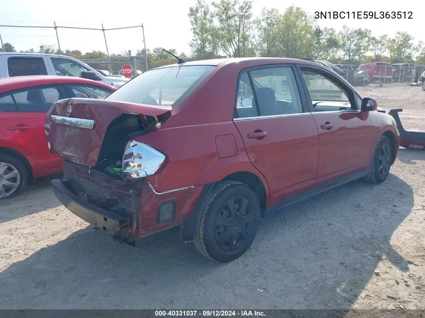 3N1BC11E59L363512 2009 Nissan Versa 1.8S