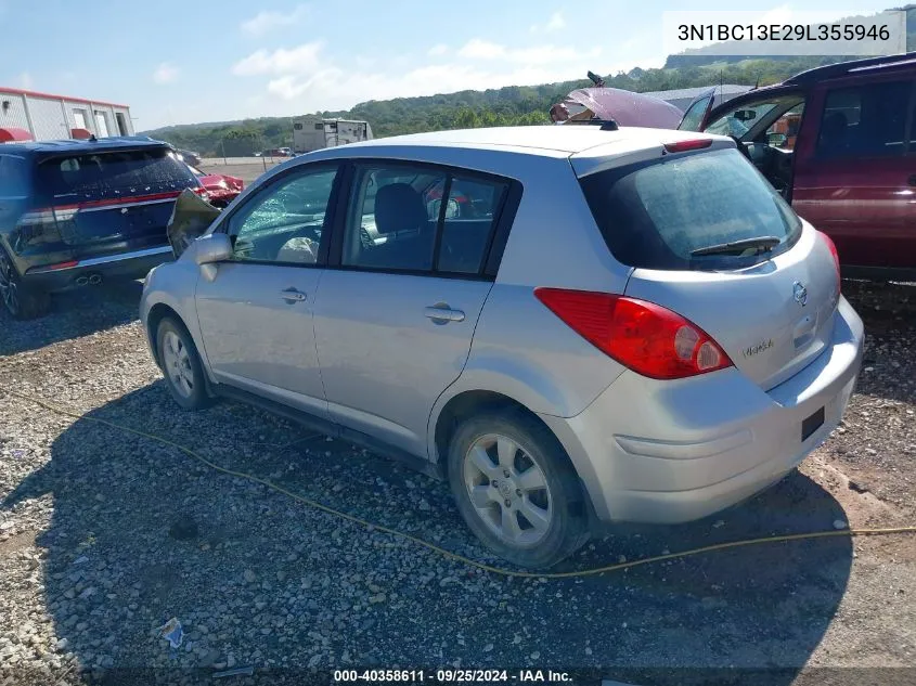 2009 Nissan Versa 1.8Sl VIN: 3N1BC13E29L355946 Lot: 40358611