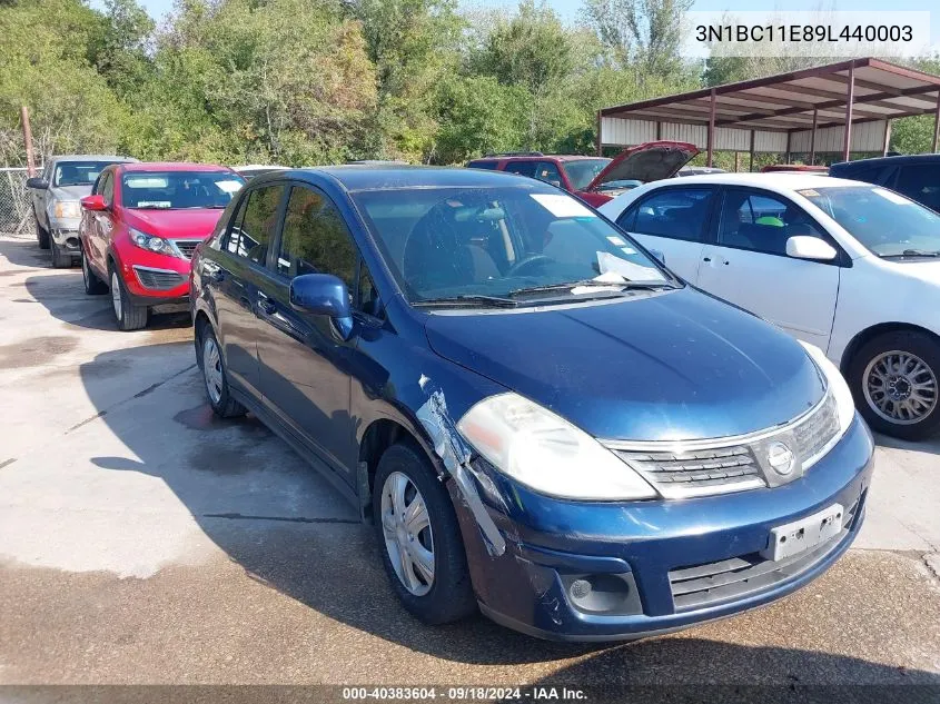 2009 Nissan Versa 1.8S VIN: 3N1BC11E89L440003 Lot: 40383604