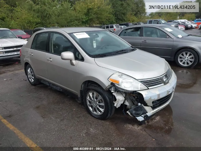 2009 Nissan Versa 1.8S VIN: 3N1BC11E19L434205 Lot: 40399181