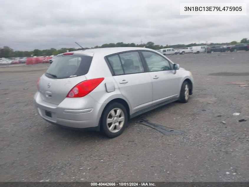 2009 Nissan Versa 1.8S VIN: 3N1BC13E79L475905 Lot: 40442666