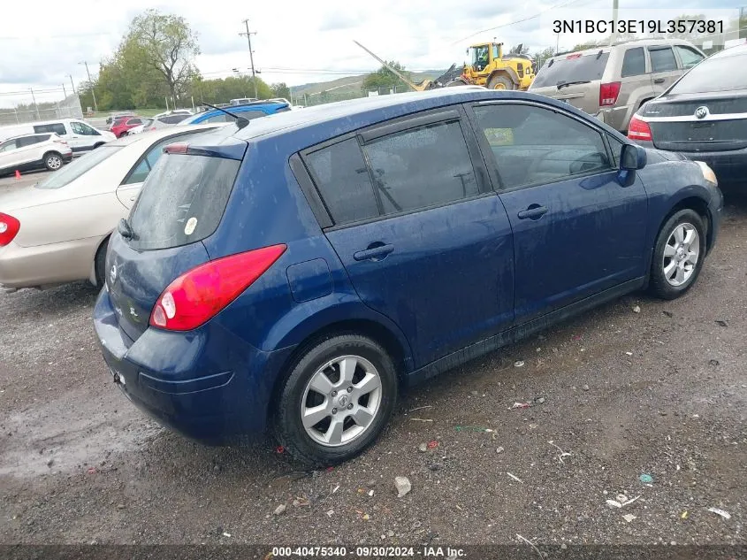 2009 Nissan Versa 1.8Sl VIN: 3N1BC13E19L357381 Lot: 40475340