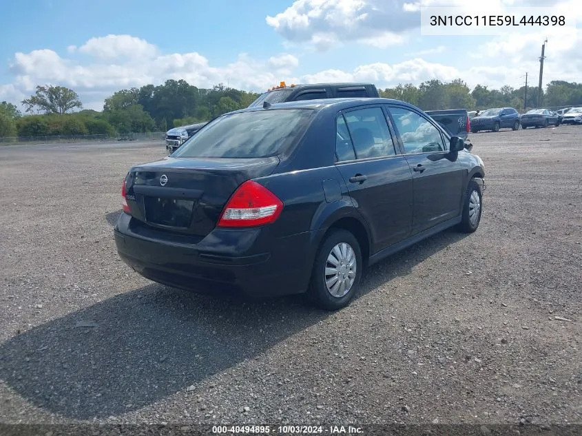 2009 Nissan Versa 1.6 VIN: 3N1CC11E59L444398 Lot: 40494895