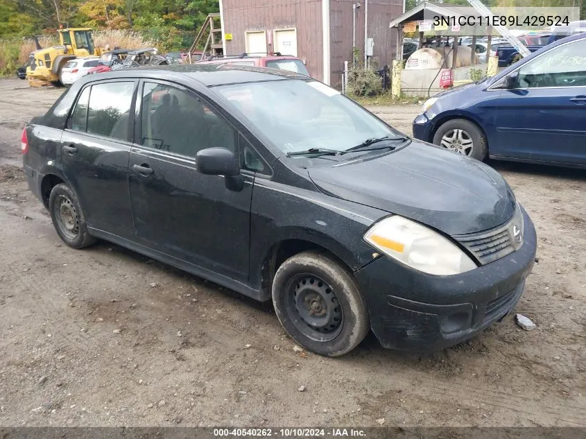 2009 Nissan Versa 1.6 Base VIN: 3N1CC11E89L429524 Lot: 40540262